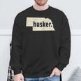Nebraska State Nickname Husker [Distressed] Sweatshirt Gifts for Old Men